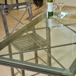  Handmade Steel Double X Dining Room Table