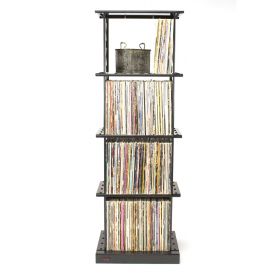 30-in Vinyl Album Storage Bookcase – Modern Industrial Furniture