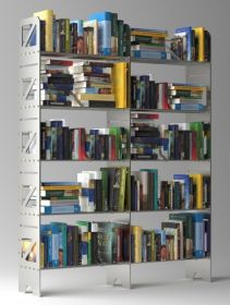 10 Shelf Modular Steel Bookcase