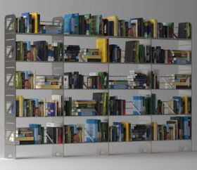 20 Shelf Modular Steel Bookcase