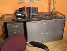 Steel & Glass Loft Credenza