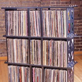 30-in Vinyl Album Storage Bookcase – Modern Industrial Furniture